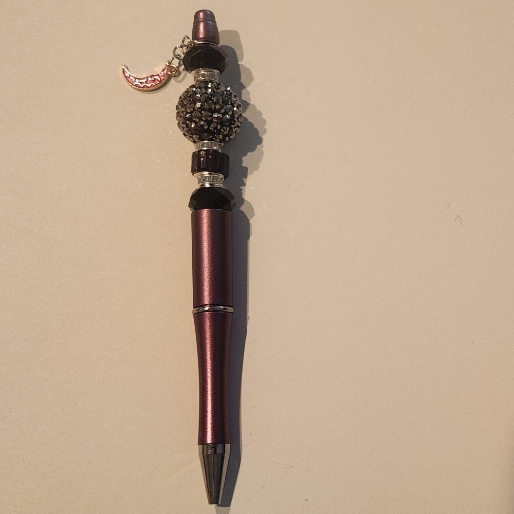 Garnet Bling Pen with Charm